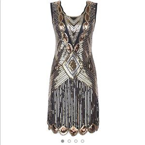 1920s Sequin Gatsby Flapper Dress